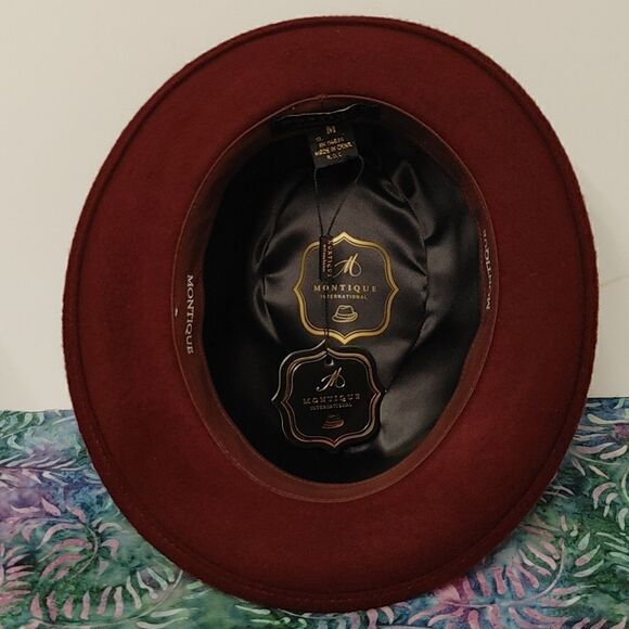 MEN'S MONTIQUE BEAVER LOOK 100% WOOL FELT FEDORA HAT. H81 - Picture 5 of 7